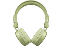 Charger l&#39;image dans la galerie, Casque vert clair sur fond blanc. Oreillettes et arceau visibles.
