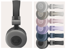 Charger l&#39;image dans la galerie, Casque audio, avec des oreillettes de différentes couleurs, alignées. Gris, olive, rose, lavande, bleu et noir sont affichés.
