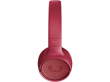 Charger l&#39;image dans la galerie, Casque rouge, vue latérale, sur fond blanc. Écouteur et logo de la marque visibles.
