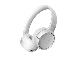 Casque blanc sur fond noir. La marque indique CODE.