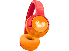 Charger l&#39;image dans la galerie, Casque rouge et orange sur fond blanc. Texte Junior en haut.
