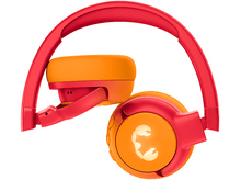 Charger l&#39;image dans la galerie, Casque rouge et orange sur fond blanc, plié.
