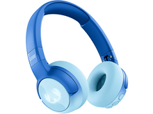 Charger l&#39;image dans la galerie, Casque audio bleu et bleu clair avec bandeau et écouteurs.
