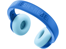 Charger l&#39;image dans la galerie, Casque audio bleu et bleu clair avec le texte &#39;FRESH &#39;N REBEL&#39; sur l&#39;arceau.
