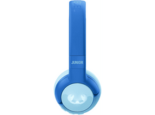 Charger l&#39;image dans la galerie, Casque bleu et bleu clair avec le mot &#39;JUNIOR&#39; sur le bandeau.
