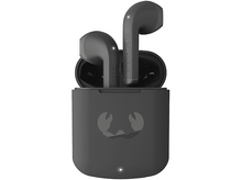 Charger l'image dans la galerie, Étui et écouteurs noirs ouverts. Les écouteurs et l'étui ont un logo de crabe.
