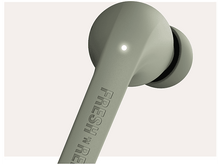 Charger l'image dans la galerie, Gros plan d'un écouteur sans fil vert clair avec 'FRESH REBEL' imprimé.
