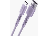 FRESH N REBEL FlexWave Câble USB-A vers USB-C en silicone tressé Dreamy Lilac