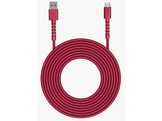 FRESH N REBEL FlexWave Silicone Braided Câble USB-A vers Câble USB-C 2 m Berry Red