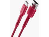FRESH N REBEL FlexWave Silicone Braided Câble USB-A vers Câble USB-C 2 m Berry Red
