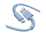 FRESH N REBEL FlexWave Silicone Braided Câble USB-A vers Câble USB-C 2 m Vivid Blue
