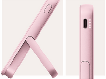 Charger l&#39;image dans la galerie, Étui de téléphone rose avec support, vues latérales et arrière.
