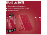 FRESH N REBEL Magnet Wireless Powerbank 10000 mAh Qi2 15W - Berry Red
