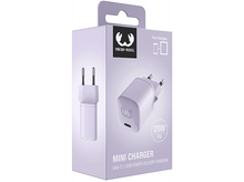 Charger l'image dans la galerie, Emballage de mini-chargeur blanc et violet avec le chargeur et les détails du produit.
