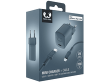 Charger l'image dans la galerie, Boîte avec chargeur, câble et adaptateur pour téléphone.
