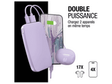 FRESH N REBEL Powerbank 12000 mAh 20W Charge Rapide Mauve (2PB12100DL2)