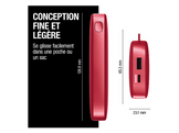 FRESH N REBEL Powerbank 12000 mAh 20W Charge Rapide Rouge (2PB12100BR)