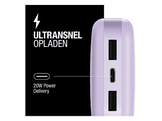 FRESH N REBEL Powerbank 20.000 mAh 20W PD USB-C Mauve (2PBP20000DL2)