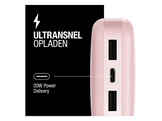 FRESH N REBEL Powerbank 20.000 mAh 20W PD USB-C Rose (2PBP20000PP)