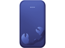 Charger l&#39;image dans la galerie, Batterie externe bleue avec graphique de scorpion, fond blanc.
