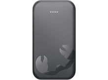 Charger l&#39;image dans la galerie, Batterie externe gris foncé avec design scorpion. Quatre lumières blanches en haut.
