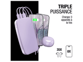 FRESH N REBEL Powerbank 24000 mAh 20W Charge rapide Mauve (2PB24100DL2)