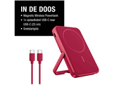 FRESH N REBEL MAGNET QI POWERBNK 5000MAH BERRYRED 2PBM5000BR