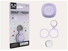 Charger l'image dans la galerie, Un chercheur intelligent avec un porte-clés. Le chercheur est de couleur lilas et est livré avec une batterie et un pare-chocs supplémentaire.
