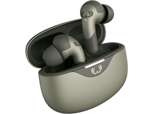 Charger l'image dans la galerie, Écouteurs dans un étui de chargement. L'étui et les écouteurs sont vert olive.
