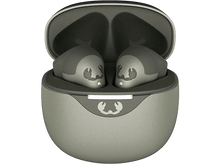 Charger l'image dans la galerie, Écouteurs dans un étui de chargement. L'étui et les écouteurs sont vert olive.
