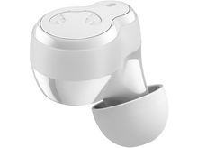 Charger l'image dans la galerie, Écouteur sans fil blanc et gris sur fond blanc.
