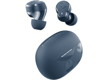 Charger l'image dans la galerie, Trois écouteurs et étui de chargement bleu-gris, fond blanc.
