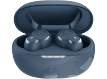 Charger l'image dans la galerie, Écouteurs sans fil bleus dans un étui de chargement bleu. Étui ouvert, écouteurs visibles.
