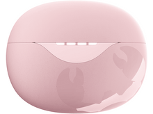 Charger l'image dans la galerie, Étui rose pour écouteurs, forme ovale, surface lisse, fond blanc.
