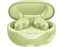 Charger l'image dans la galerie, Étui d'écouteurs vert ouvert avec écouteurs à l'intérieur. Les écouteurs ont un logo. Fond blanc.
