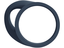 Charger l&#39;image dans la galerie, Accessoire en forme d&#39;anneau bleu foncé avec un trou circulaire au centre, isolé.
