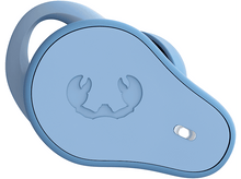 Charger l&#39;image dans la galerie, Écouteur sans fil bleu clair avec contour gris, sur fond blanc.
