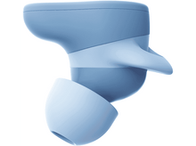 Charger l&#39;image dans la galerie, Écouteur bleu et gris. L&#39;écouteur est sur fond blanc, incliné vers la gauche.
