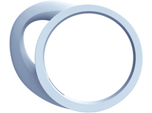 Charger l&#39;image dans la galerie, Un anneau bleu clair, en forme de cercle.
