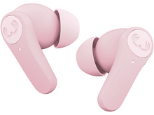 Charger l'image dans la galerie, Écouteurs sans fil roses sur fond blanc, orientés vers le spectateur.
