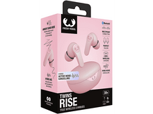 Charger l'image dans la galerie, Une boîte rose d'écouteurs, avec la marque Fresh Rebel. La boîte a des illustrations.
