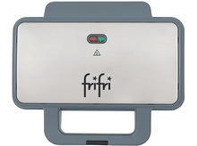 Charger l&#39;image dans la galerie, Vue de dessus d&#39;un gaufrier avec une poignée grise et un logo.
