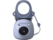 Charger l&#39;image dans la galerie, Un appareil photo Instax bleu et gris avec une boucle et un objectif.
