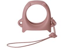 Charger l&#39;image dans la galerie, Support rose en forme de grenouille avec une ficelle rose. Il a un trou au milieu.
