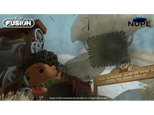 Charger l&#39;image dans la galerie, Une figurine Funko Pop s&#39;envolant d&#39;une scène du film Nope.
