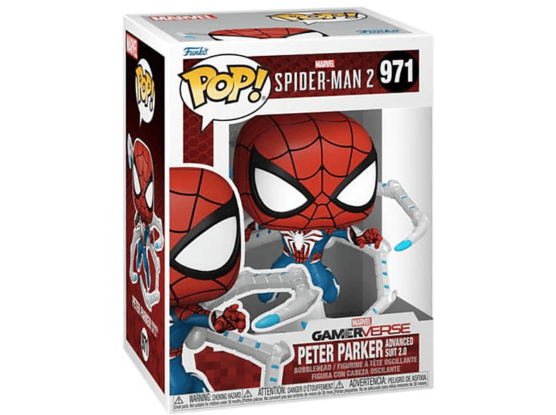 Une figurine Funko Pop! de Spider-Man dans une boîte.