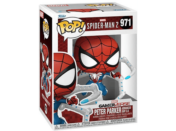 Une figurine Funko Pop! de Spider-Man dans une boîte.