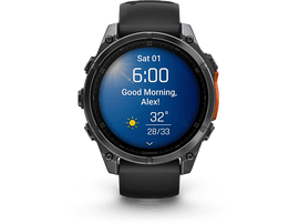 GARMIN Smartwatch Fenix 8 47mm AMOLED Slate Gray Steel Noir (010-02904-00)