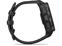 Charger l&#39;image dans la galerie, Une vue latérale d&#39;une montre connectée noire avec des boutons sur le côté.
