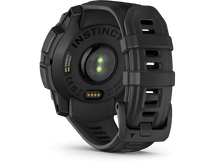 Charger l&#39;image dans la galerie, Vue arrière d&#39;une smartwatch noire, fond noir.
